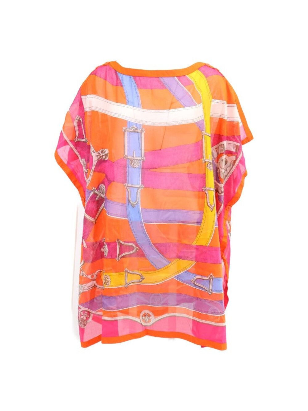 Hermes All Over Print Cotton Poncho TU Coat